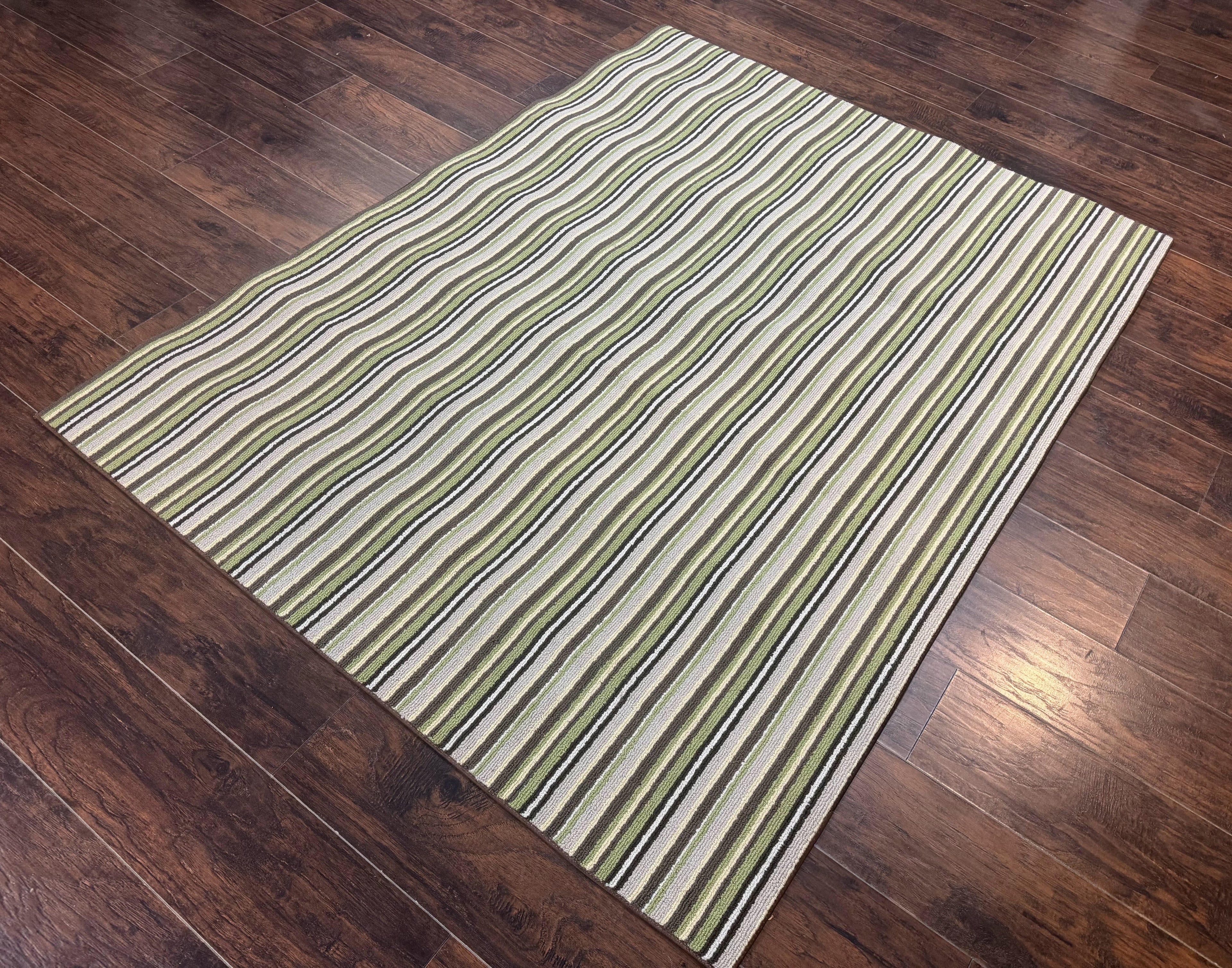 Stark Power Loomed Striped Rug 5x6, Multicolor Vintage Stark Carpet