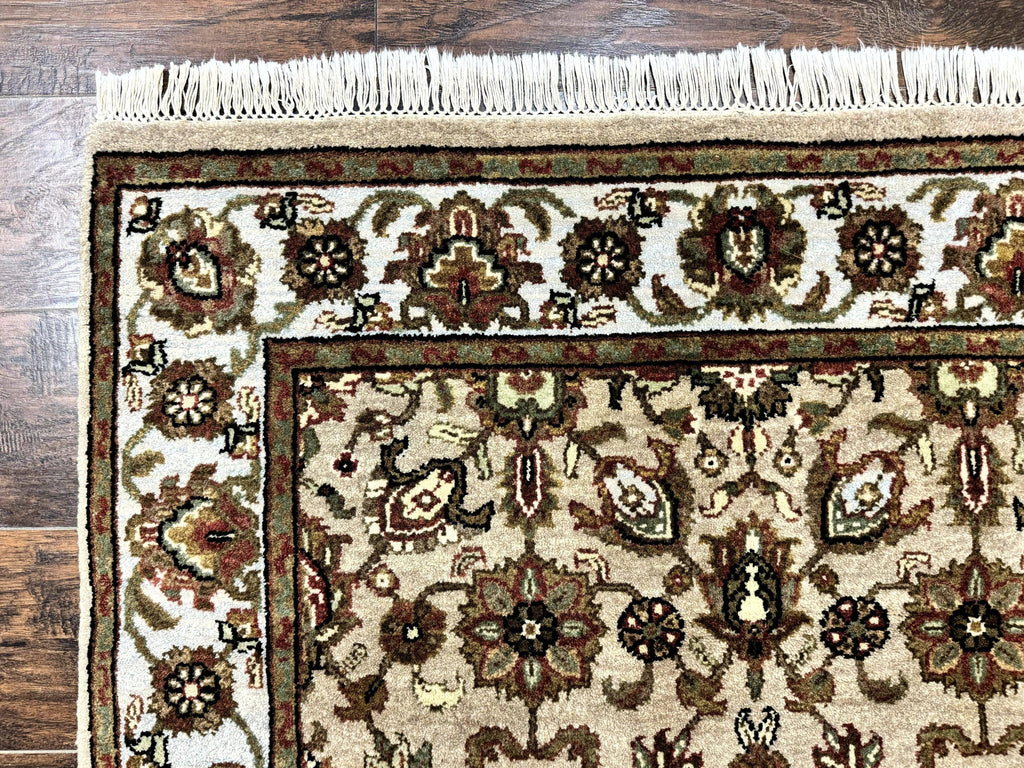 Pak Persian Rug 4x6, Floral Allover Vintage Oriental Carpet, Handmade Wool Rug