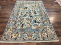 Persian Kashan Pictorial Rug 4.6 x 7, Hunting Scene, Signed by Masterweaver, Animal Pictorials, Rare, Handmade, Wool, Vintage, Very Fine