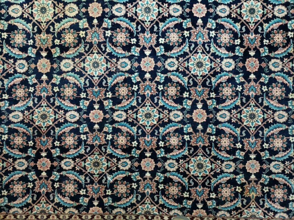 Square Indo Persian Rug 6x6, Hand Knotted, Wool, Allover Pattern