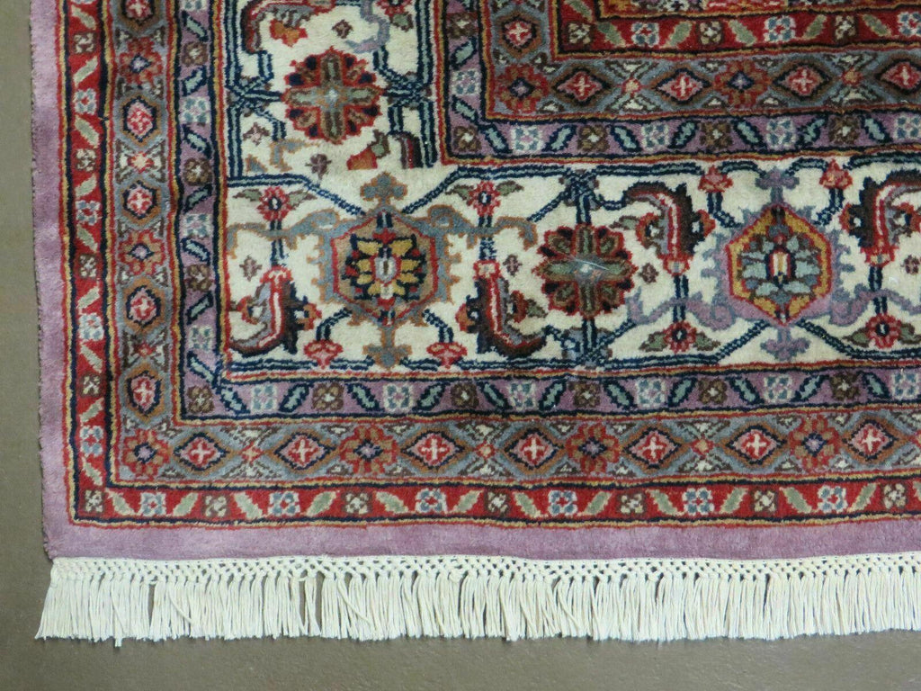 8' X 10' Vintage Fine Handmade India Wool Rug Hand Knotted Carpet Detailed Nice