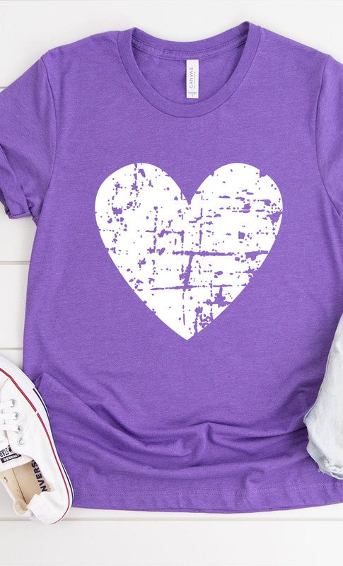 Distressed Heart Graphic Tee T-Shirt PLUS