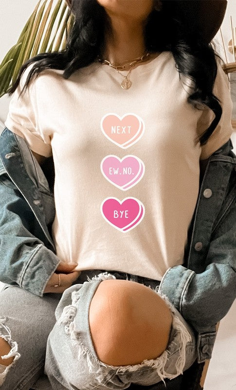 Next Ew No Bye Candy Heart Graphic Tee T-Shirt