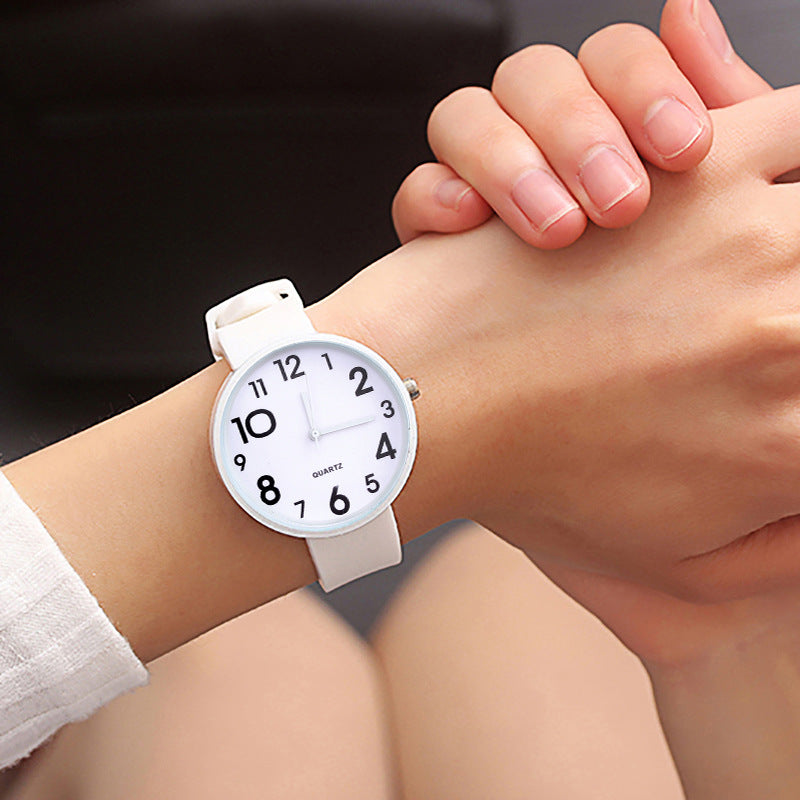 Small Dial Casual Fashion Watch Thin Strap Female Student Silicone Strap Temperament Ladies Watch Fresh Children Clock Casual Quartz Wristwatch With Bezel Case Silicone Band Watch For Women Girls