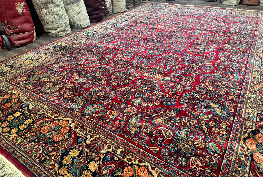 Palace Size Antique Persian Sarouk Rug 12x18
