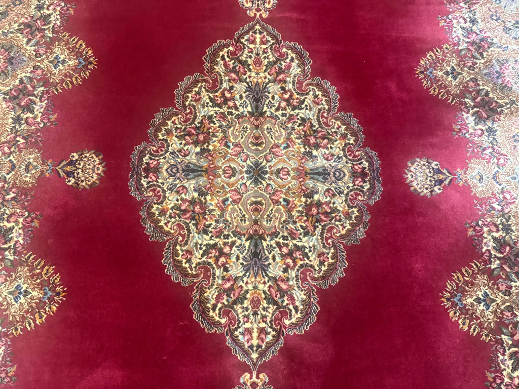Karastan Rug 8.8 x12 Red Kirman #762, Original 700 Series, Vintage Karastan Carpet, Discontinued Karastan Rug, Karastan Wool Area Rug
