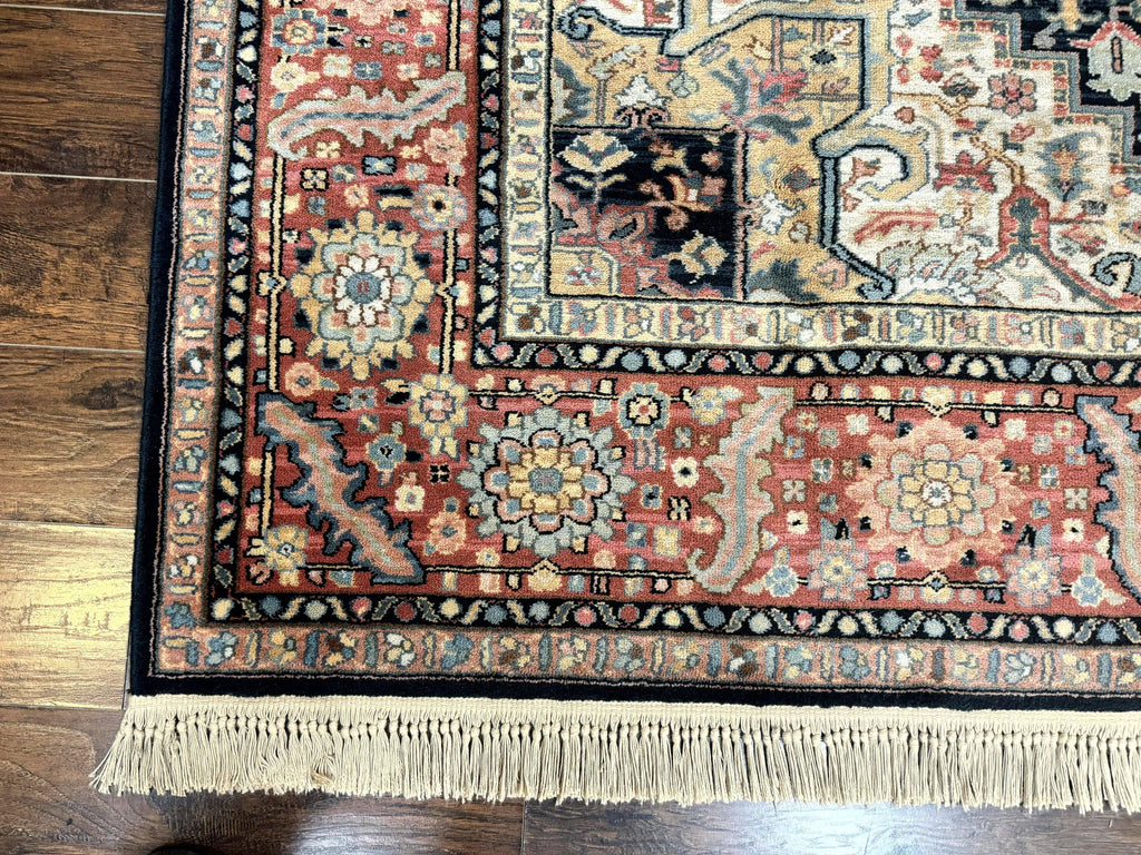 Karastan Navy Heriz #700/701 Rug, 8.8 x 10.6 Karastan Carpet, Wool Pile, Discontinued Vintage Karastan Rug, Original 700 Series, Geometric