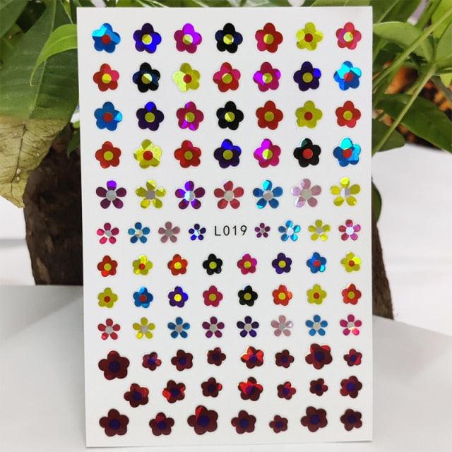 3D Nail Sticker Waterproof Shining Decals Stickers for Nails Cute Beautiful Love Heart Nail Art Decoration Aurora Silver Design Nail Art Stickers Decals Nail Art Supplies Valentines Day 3D Self-Adhesive Nail Decorations Manicuring Nail Art Manicure