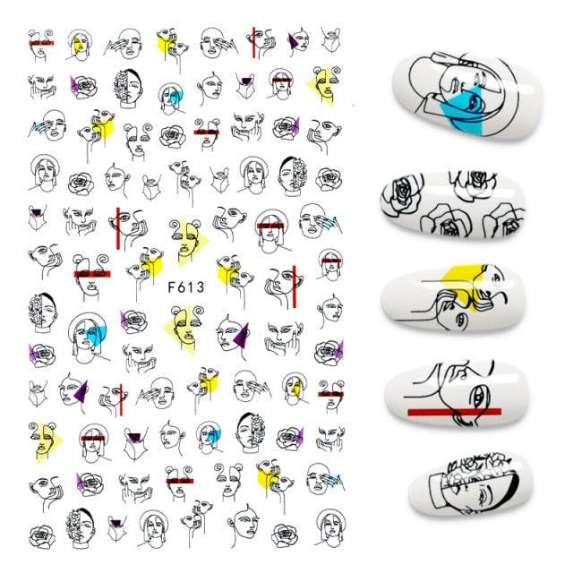 3D Nail Stickers Leaves Butterfly Panda Love Heart Design Stickers For Nails Manicure Foil Nail Art Decor  Girls Manicure Decoration Nail Art Supplies 3D Self-Adhesive Nail Decals Designer Nail Stickers for Acrylic Nails