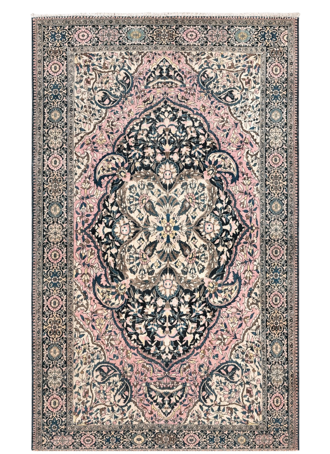 Antique Persian Farahan Rug, 4'1" x 6' 5"