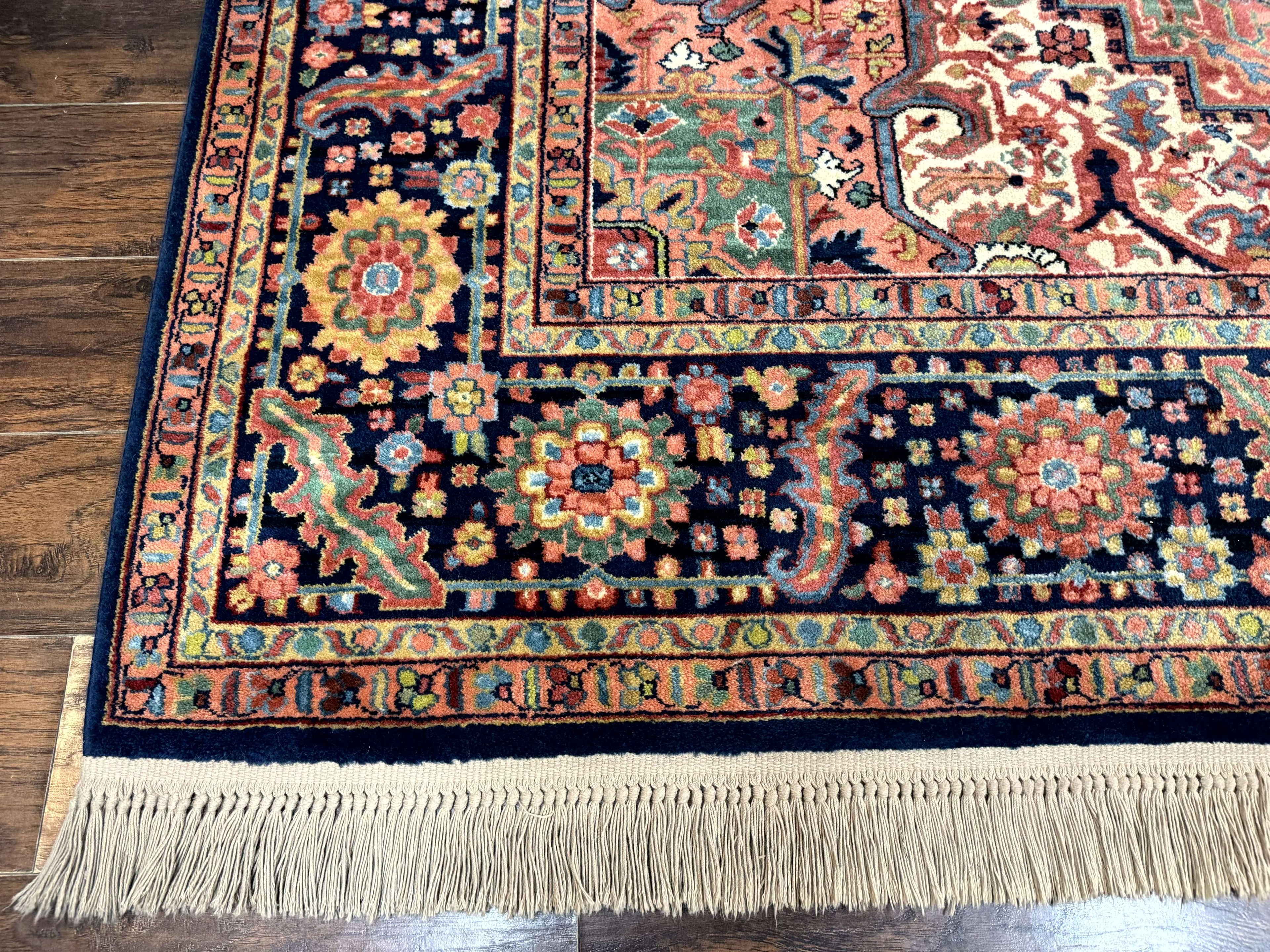 8.8 x 12 Karastan Heriz Rug #726, Vintage Wool Discontinued Carpet, Original 700 Series