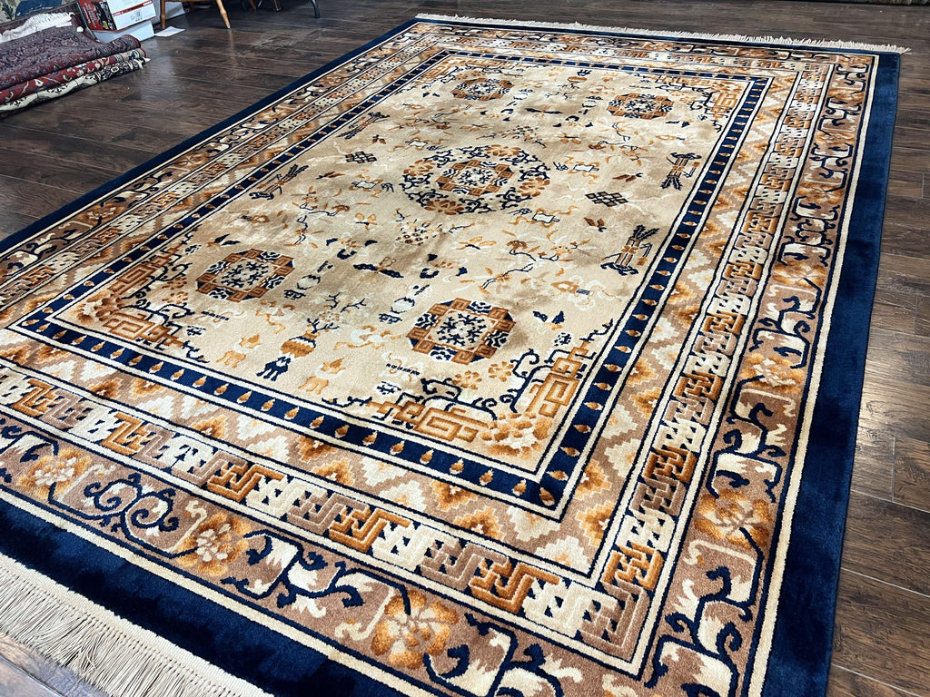Karastan Rug 8.8 x 12, Cathay Medallion #727, Wool Karastan Carpet, Original Collection 700 Series, Discontinued, Vintage Karastan Area Rug