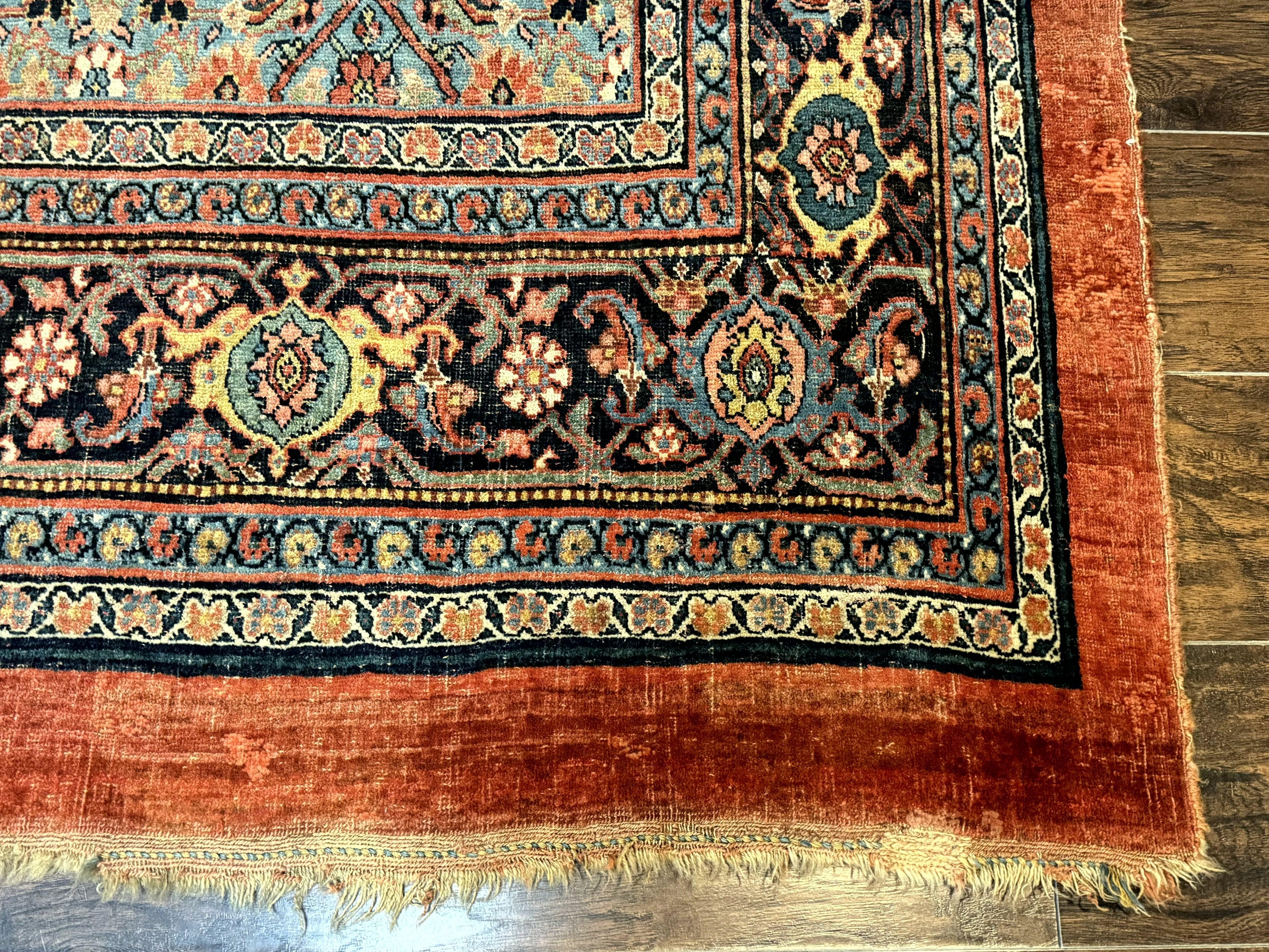 Antique Persian Bijar Rug 7x15