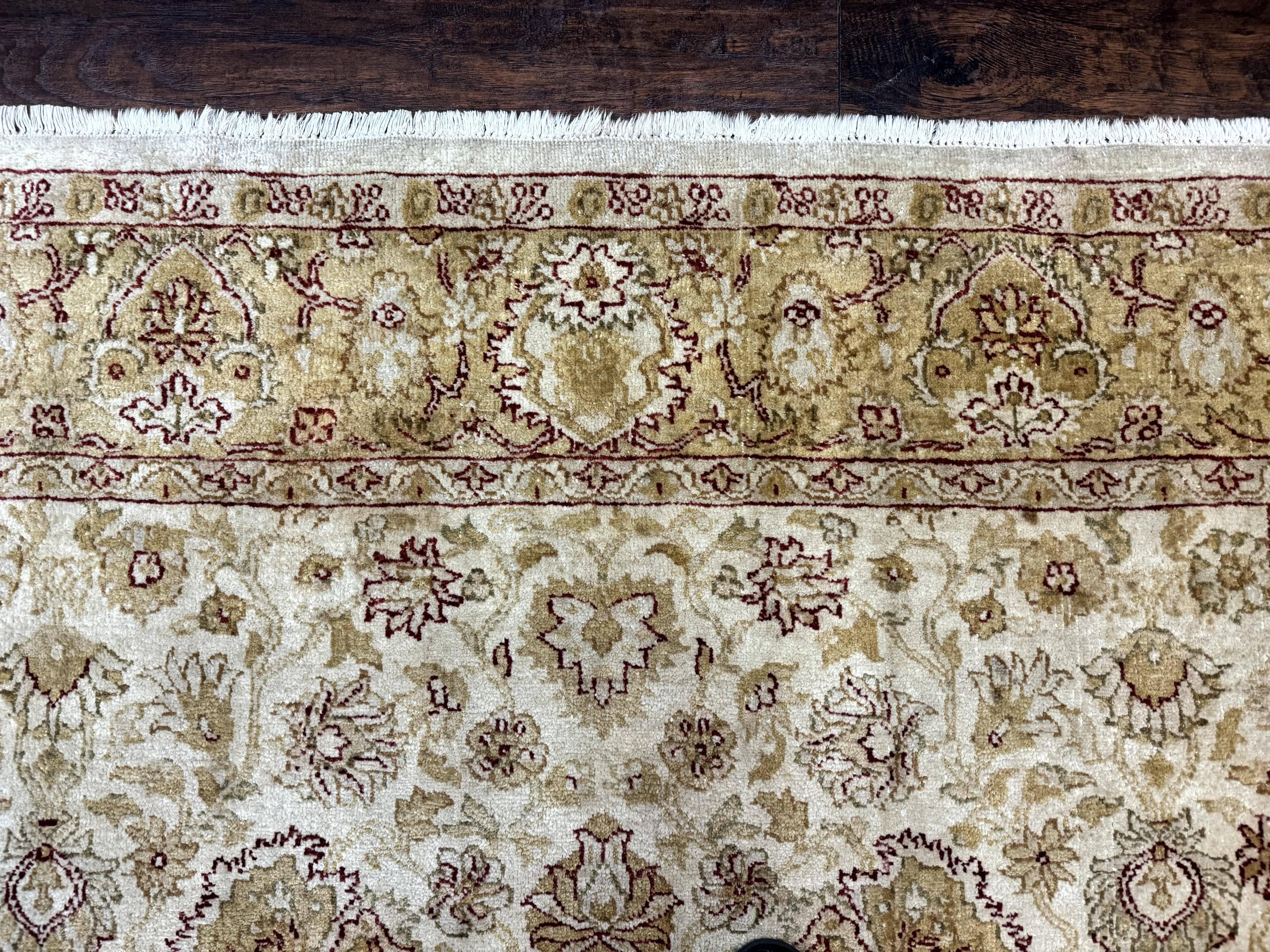 Turkish Oushak Rug 6x9, Vintage, Beige