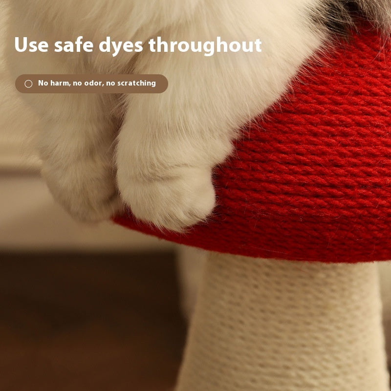 Cat Climbing Frame Mushroom Sisal Cat Scratch Board No Dandruff