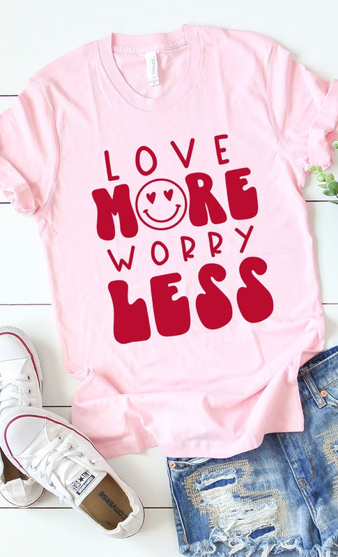 Love More Worry Less Graphic Tee T-Shirt PLUS