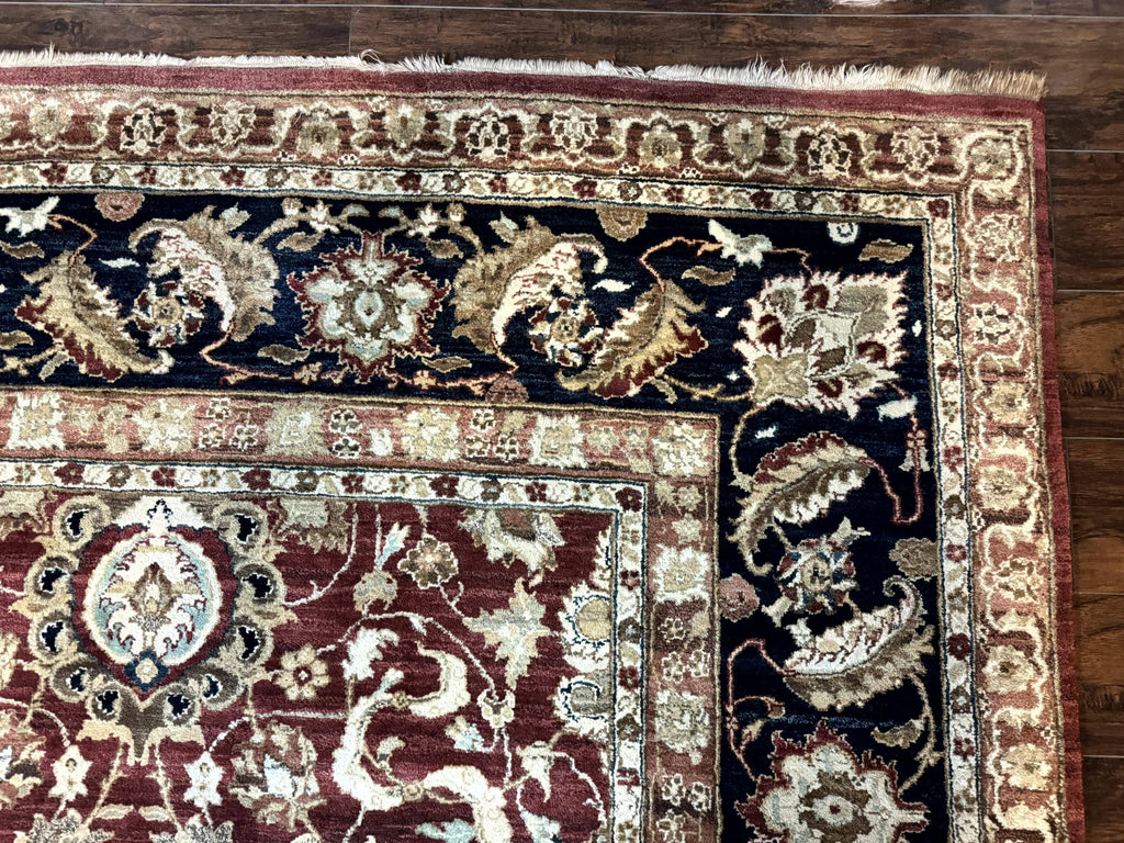 Palace Sized Indian Agra Rug 12x17, Wool Handmade Floral Allover Carpet