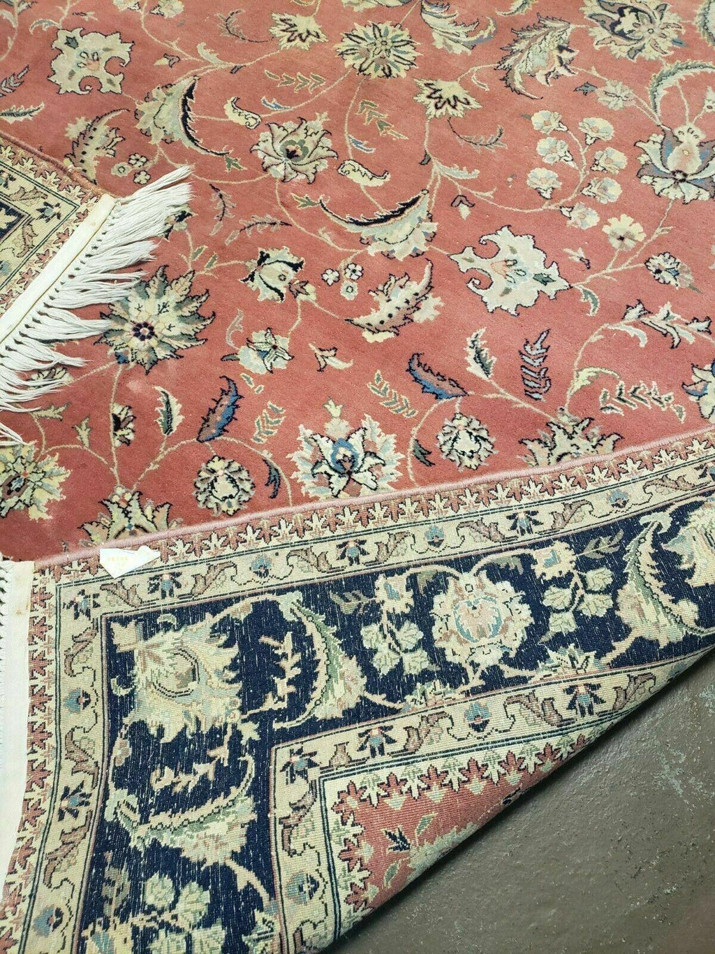 6' X 9' Vintage Fine Oriental Floral Handmade Wool Rug Vegetable Dyes Red Nice