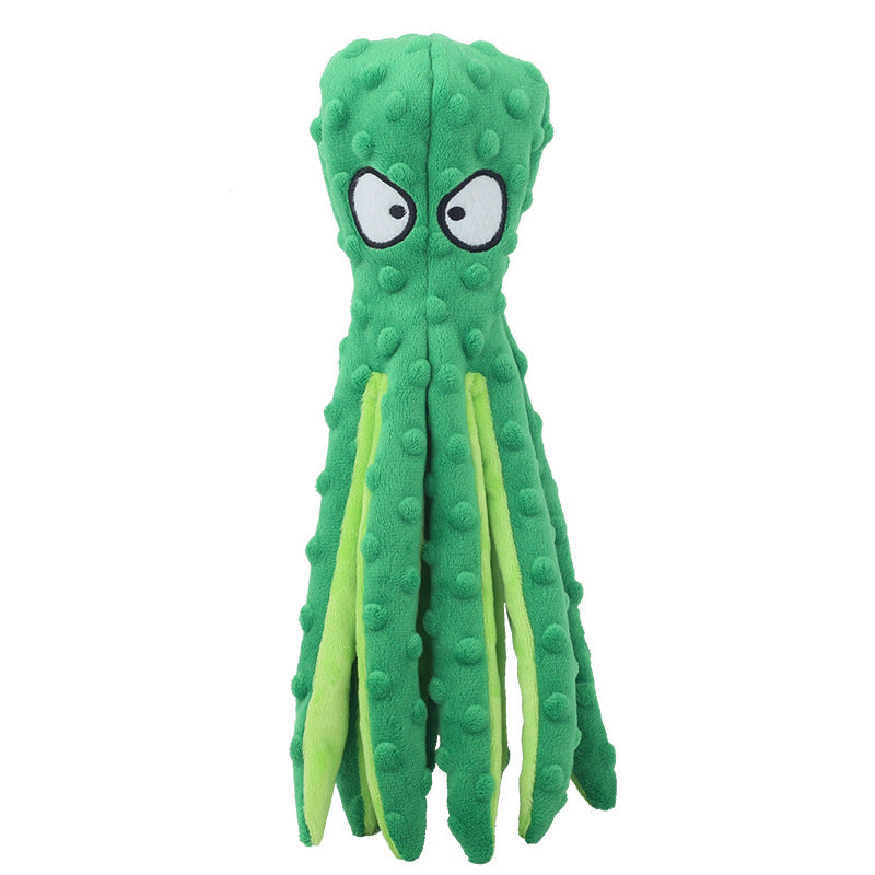 Dog Squeaky Toys Octopus No Stuffing Crinkle Plush Toys For Puppy Teething Durable Interactive Chew Toys For Small Medium And Large Dogs Training And Reduce Boredom