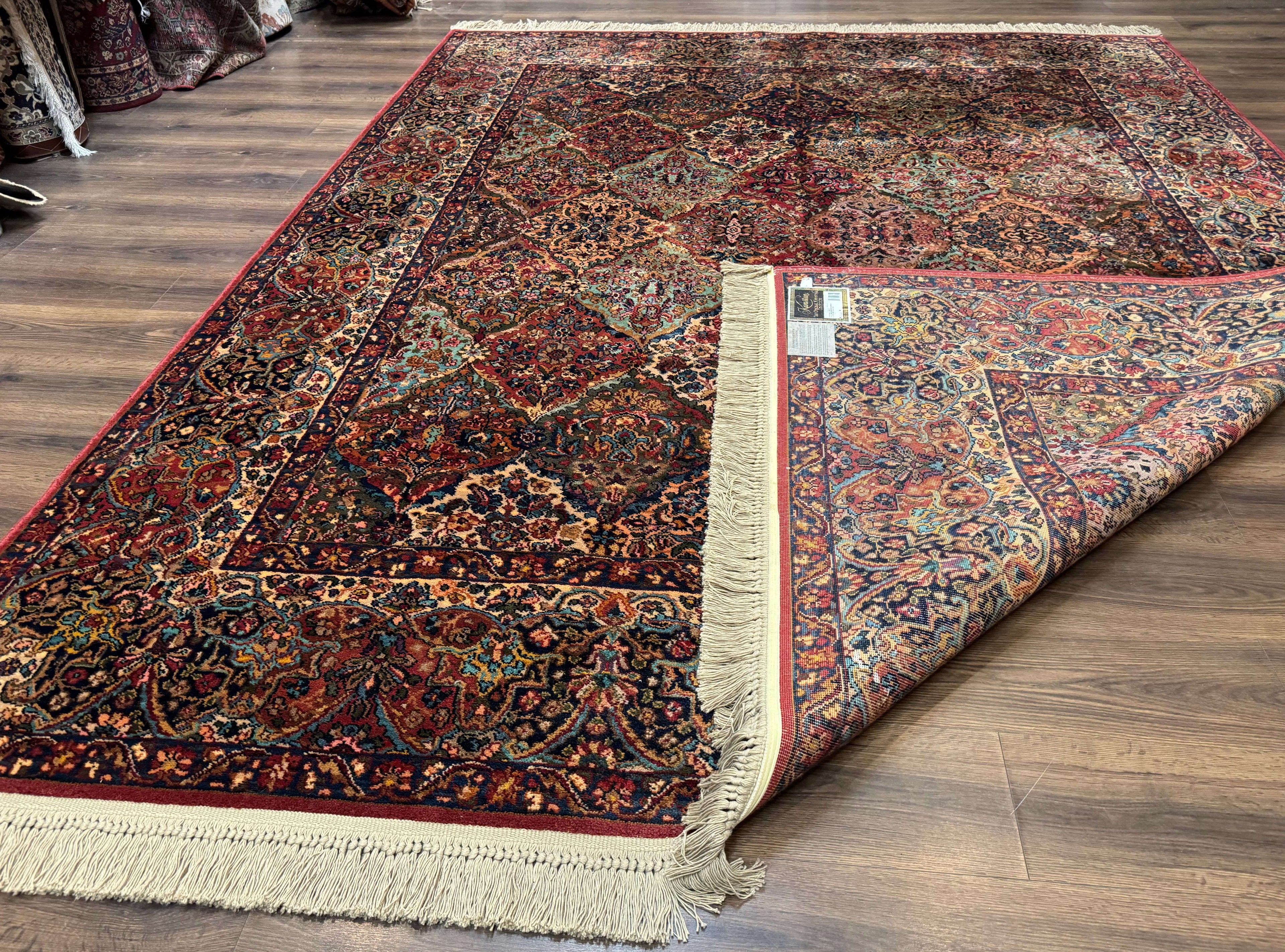 Karastan Rug 8.8 x 10.6, Multicolor Panel Kirman Rug #717, Wool