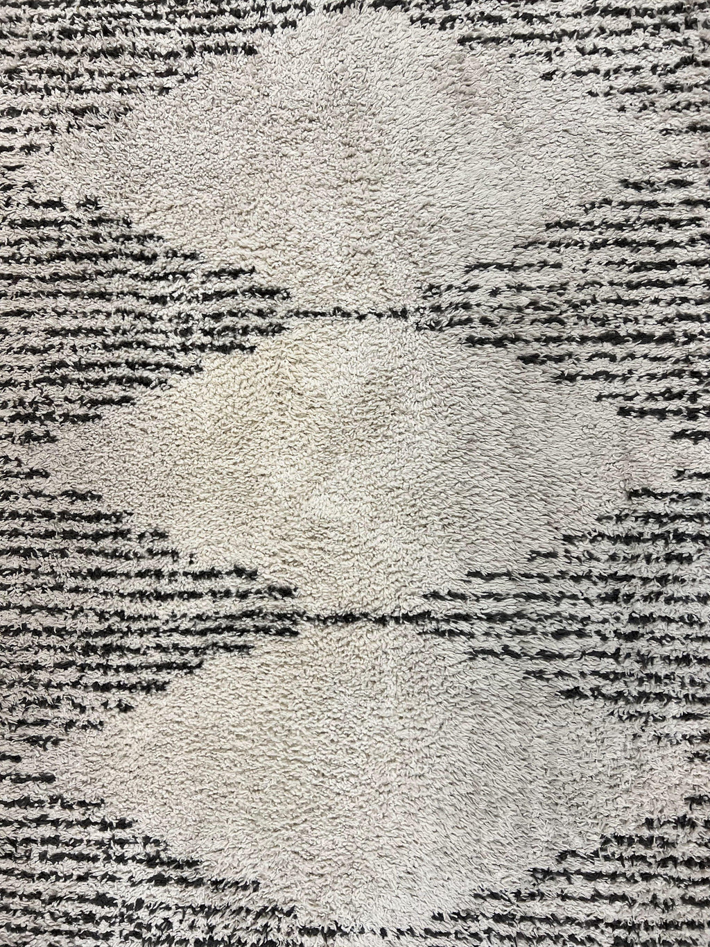 Shag Rug 5x8, Off White and Black Modern Contemporary Shag Area Rug, Moroccan Style Rug 5 x 8 ft, Medium Sized Rug, nuLoom Rug