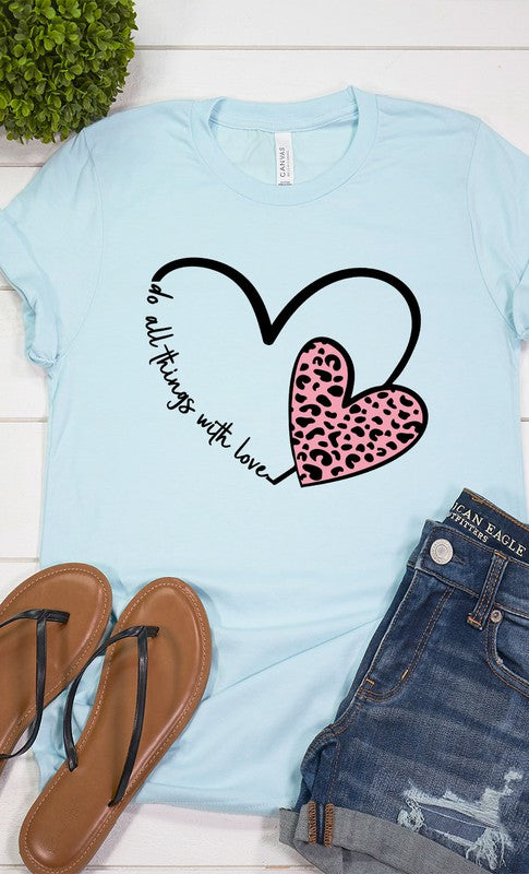 Do All Things With Love Graphic Tee T-Shirt PLUS