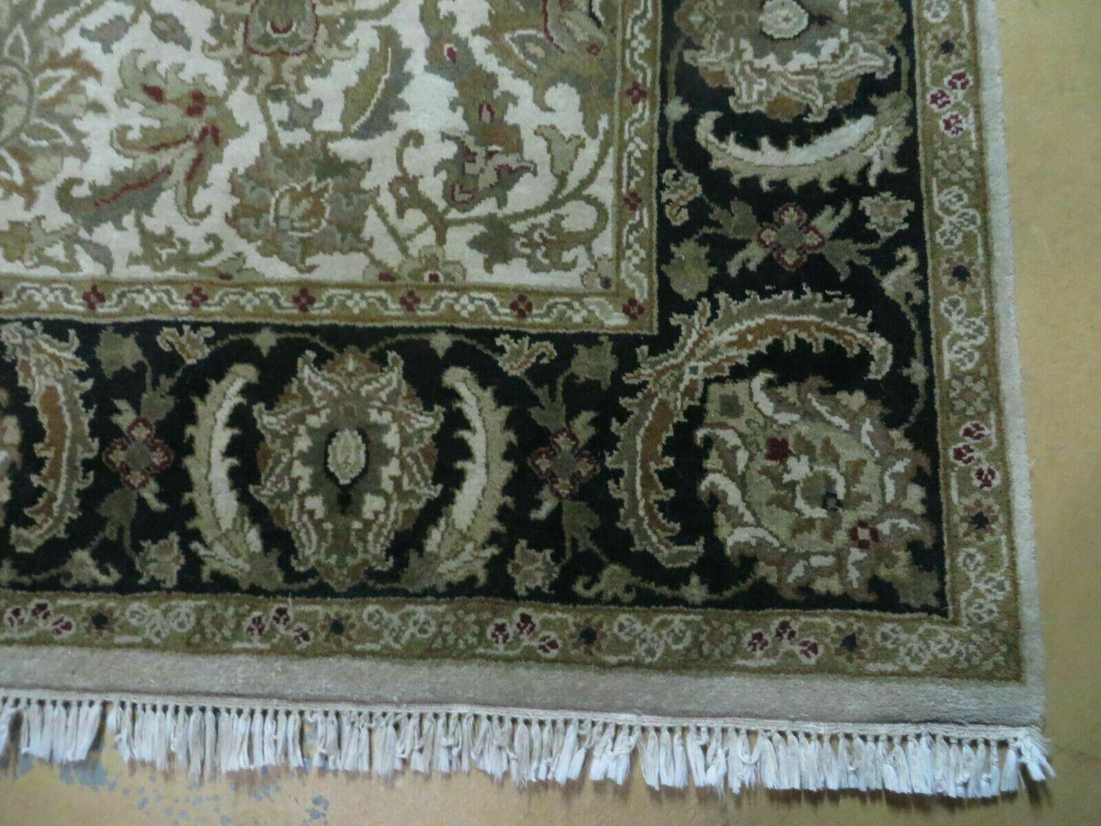 6' X 9' Vintage Handmade India Top Quality Jaipur Floral Oriental Tea Wash Nice