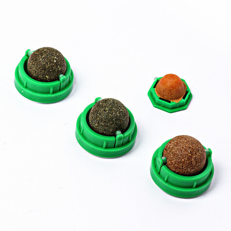 Catnip Ball Cat Toy Molar Teeth Cleaning Bite-resistant Relieving Stuffy Kitten Self-licking