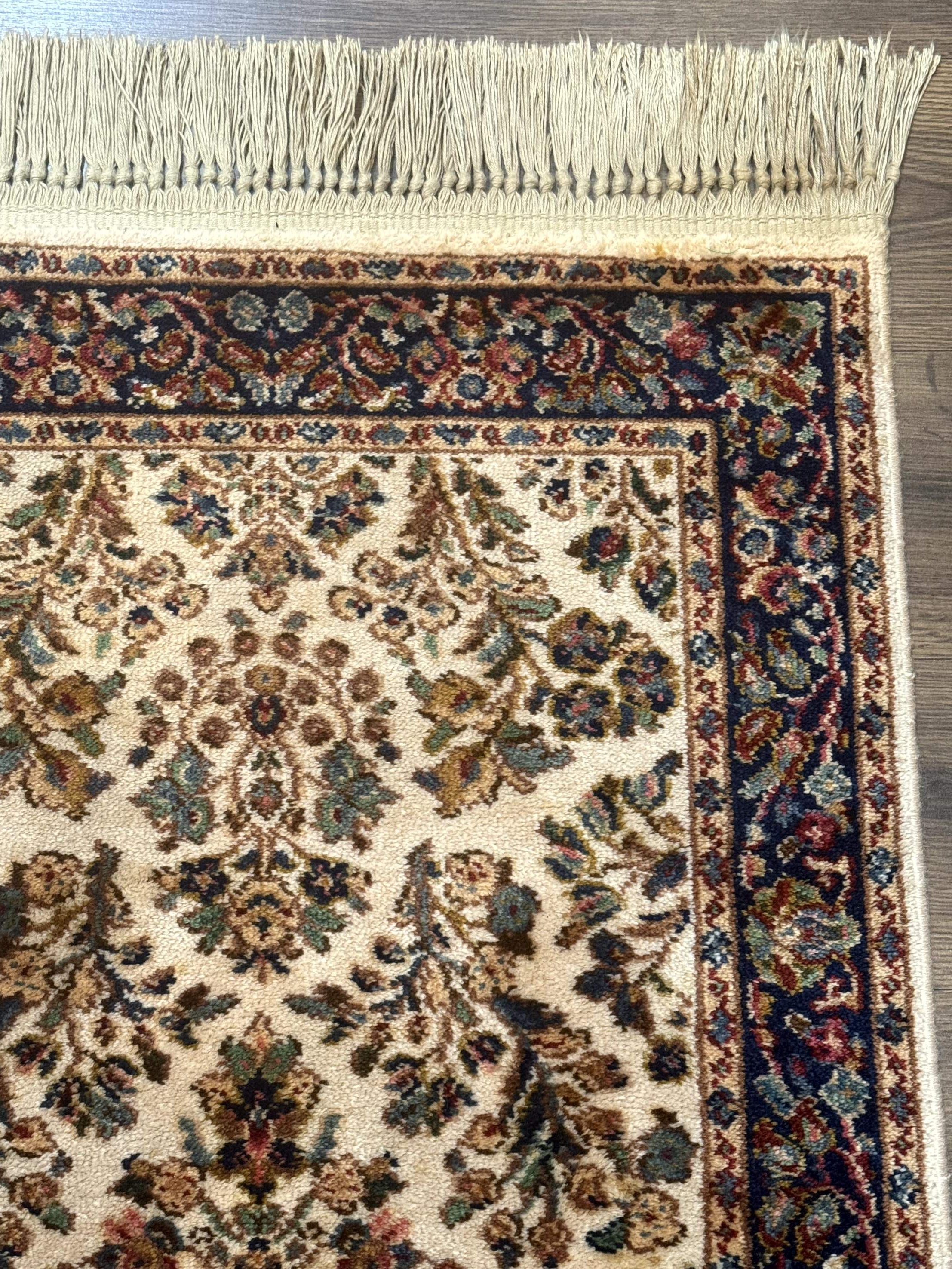 Karastan Rug 2x4, Ivory Sarouk #760, Vintage Wool Small Karastan Carpet, Original 700 Series, Discontinued