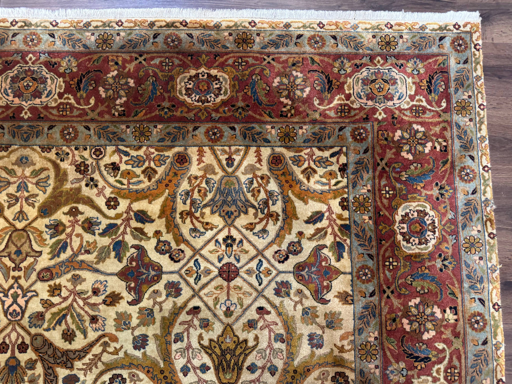 Indo Persian Rug 8x10, Teawash Bidjar Carpet, Allover Pattern