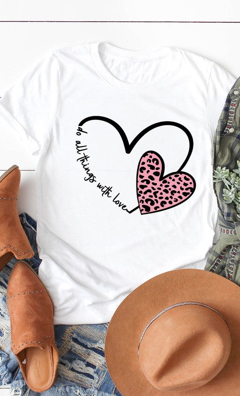 Do All Things With Love Graphic Tee T-Shirt PLUS