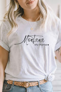 Montana My Home Heart State Graphic Tee T-Shirt