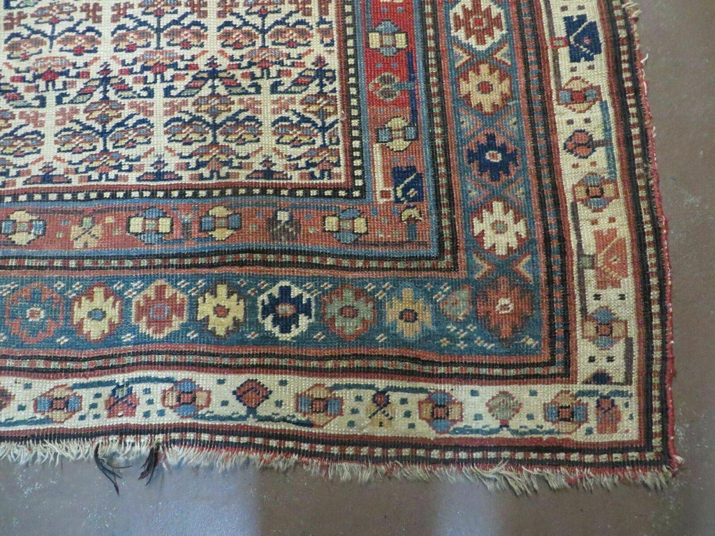 5' X 9' Antique Handmade Caucasian Kuba Wool Rug Veg Dye Runner Nice