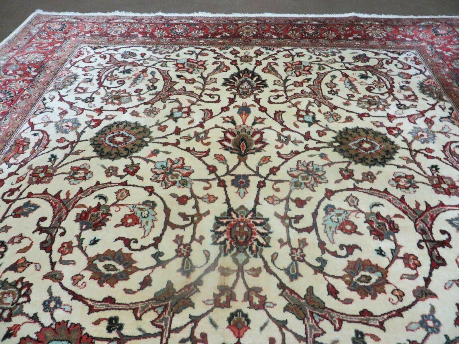 7' X 10' Vintage Handmade India Floral Oriental Wool Rug Hand knotted Carpet