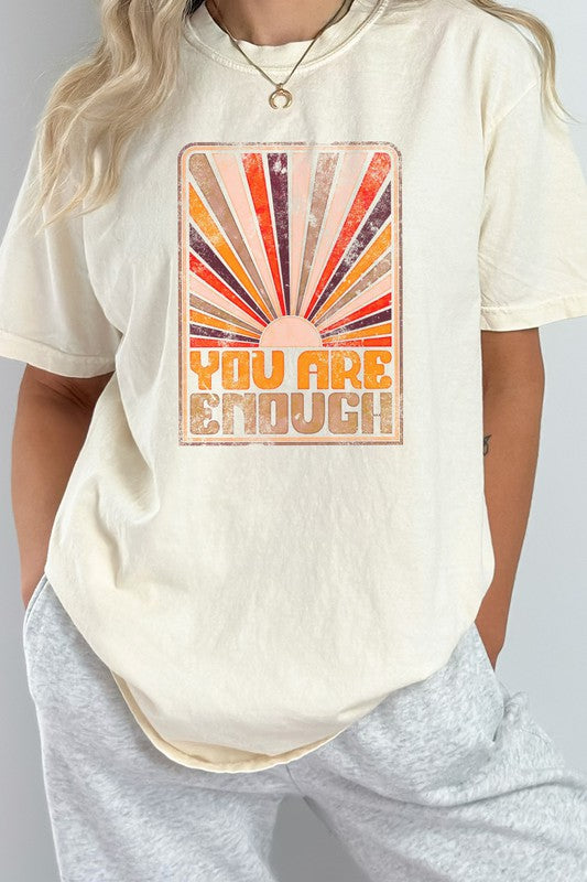 Sunrise You Are Enough Comfort Colors Graphic Tee T-Shirt