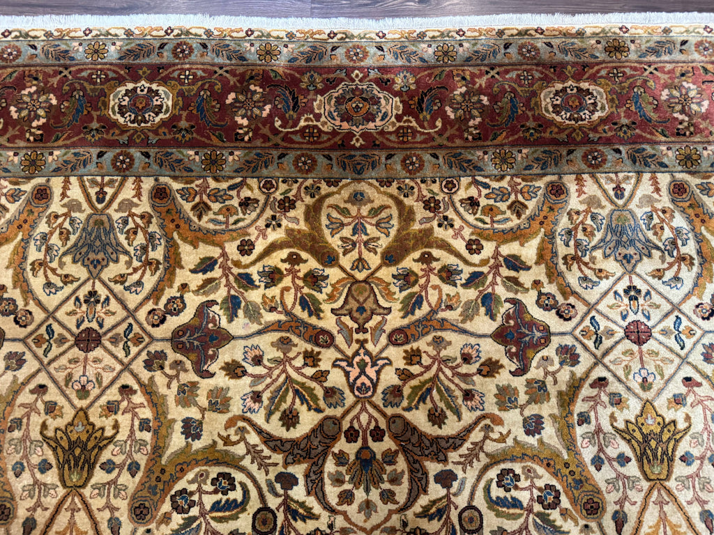 Indo Persian Rug 8x10, Teawash Bidjar Carpet, Allover Pattern