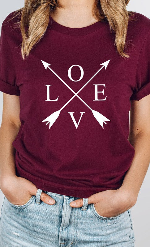 Love Arrows Valentines Day PLUS SIZE Graphic Tee T-Shirt