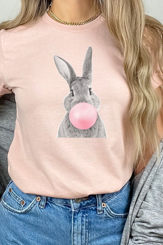 Cute Bubblegum Bunny Easter PLUS Graphic Tee T-Shirt