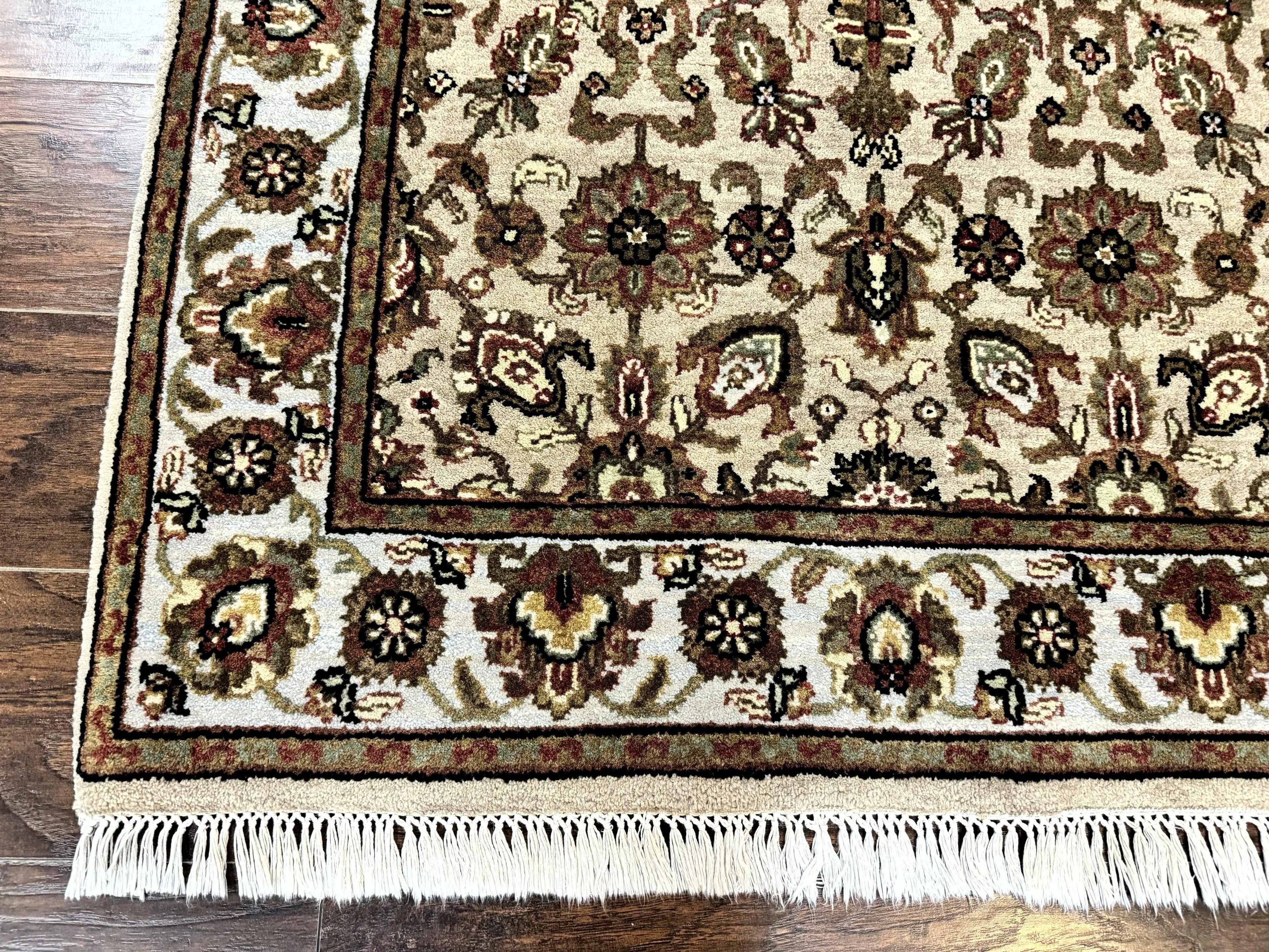 Pak Persian Rug 4x6, Floral Allover Vintage Oriental Carpet, Handmade Wool Rug