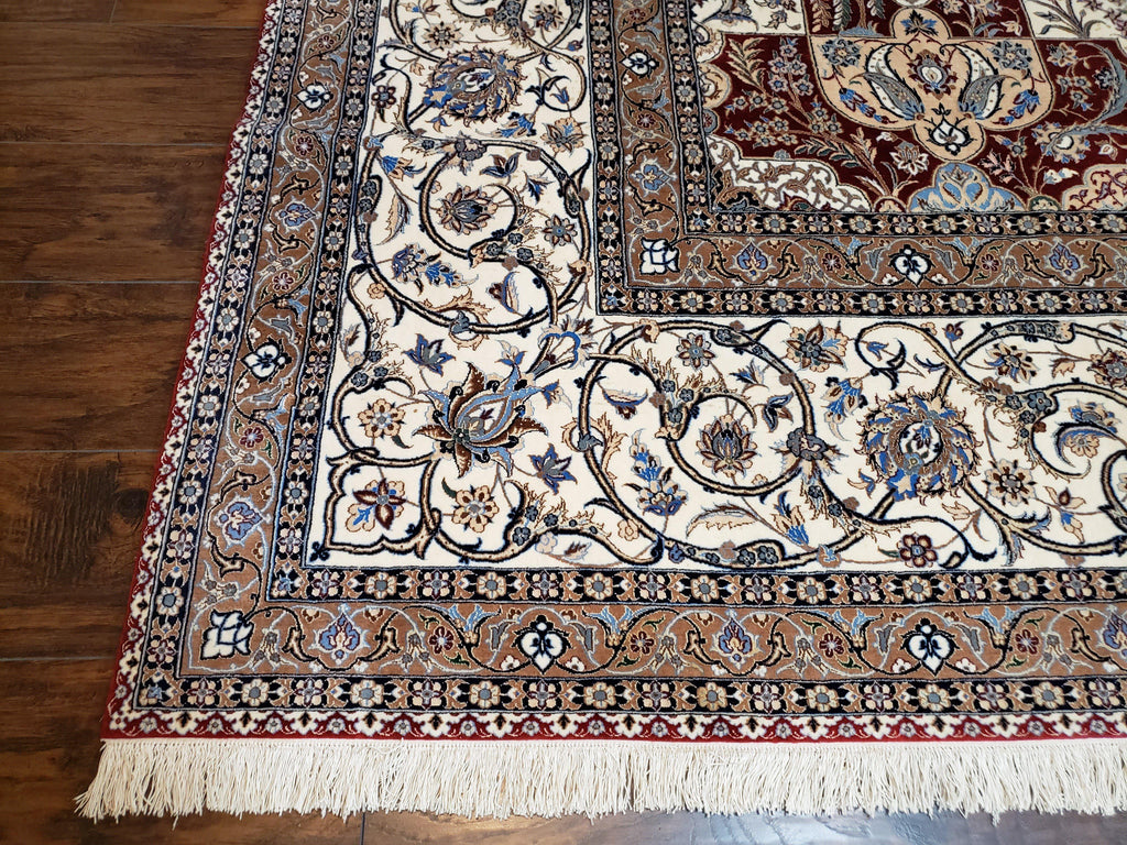 Persian Nain Rug 11x15 – Wool on Silk, Hand-Knotted, Signed Masterpiece