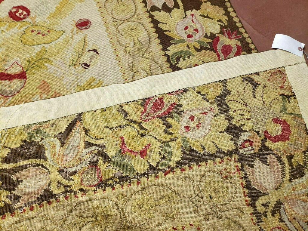 9' X 11' Handmade Chinese Needlepoint Wool Floral Rug Carpet Rose Garden Chic