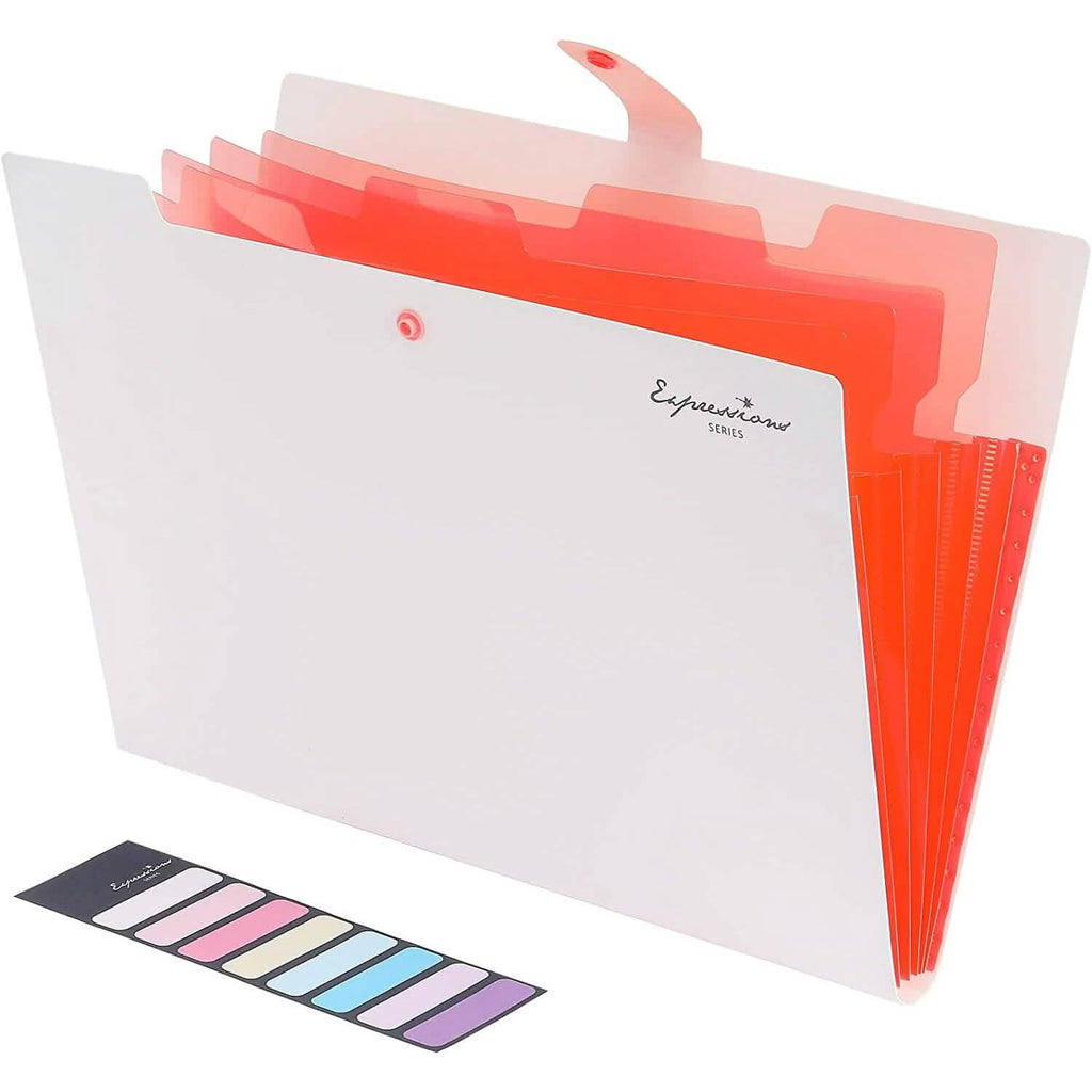 5 Pocket Folder with Labels, Letter Size Expanding File Folder Organizer