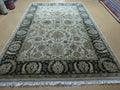 6' X 9' Vintage Handmade India Top Quality Jaipur Floral Oriental Tea Wash Nice