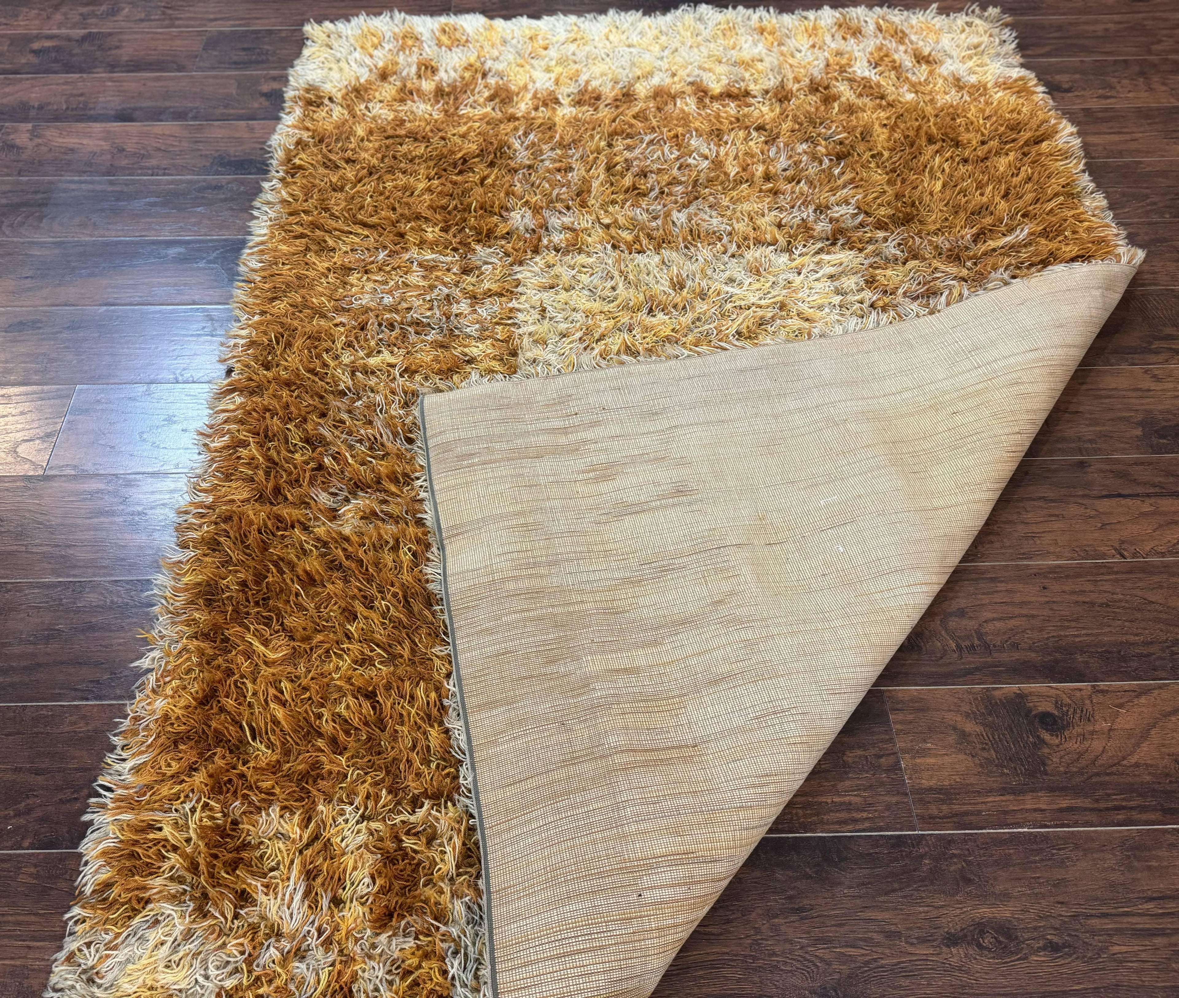 Vintage Rya Shag Rug 5.5 x 7.7