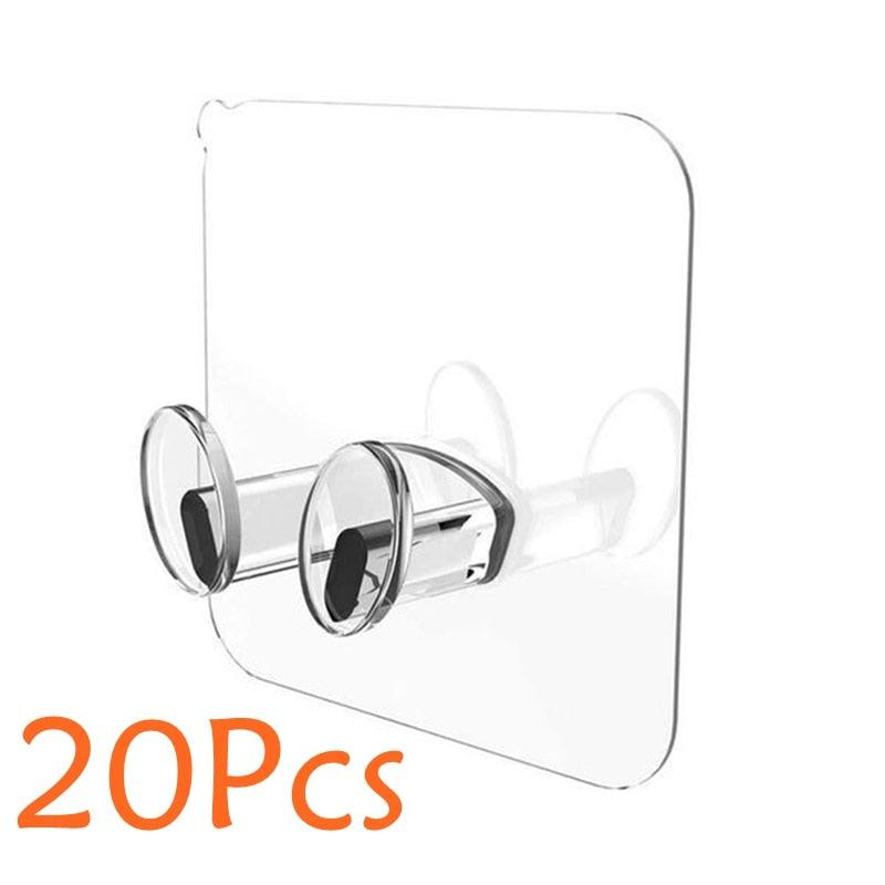 5/10/20 Pcs Wall Storage Hook Punch-free Power Plug Socket Holder Kitchen Stealth Hook Wall Adhesive Hanger Bathroom Wall Storage Hook Power Plug Socket Holder Wall Adhesive Hanger Home Office