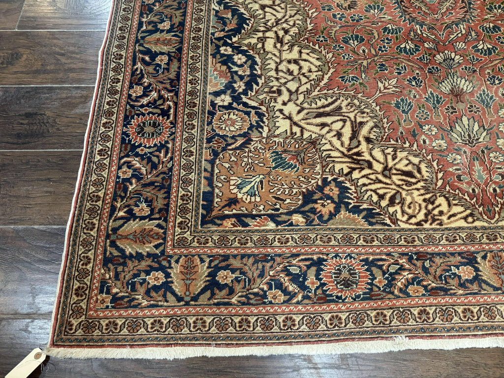 Turkish Kayseri Rug 6x10, Antique Turkish Carpet, Floral Medallion, Oriental Carpet, Red