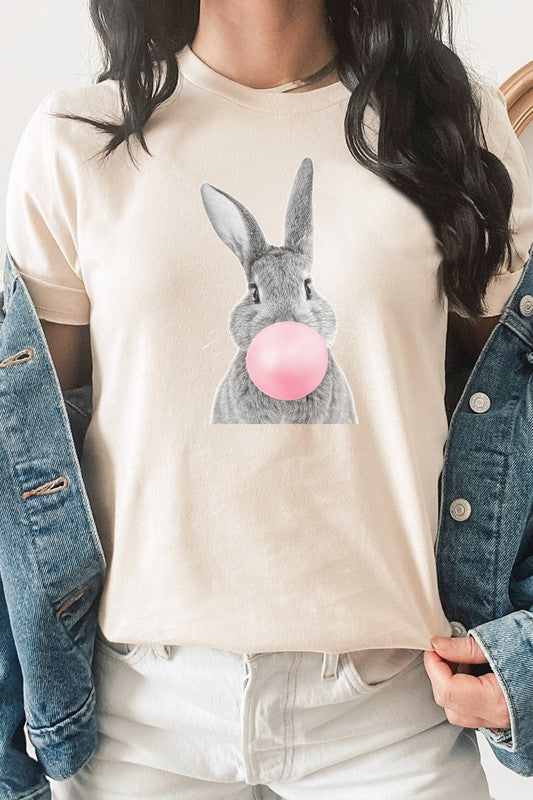 Cute Bubblegum Bunny Easter PLUS Graphic Tee T-Shirt