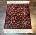 Small Pak Persian Handmade Wool Rug 1.7 x 2, Red