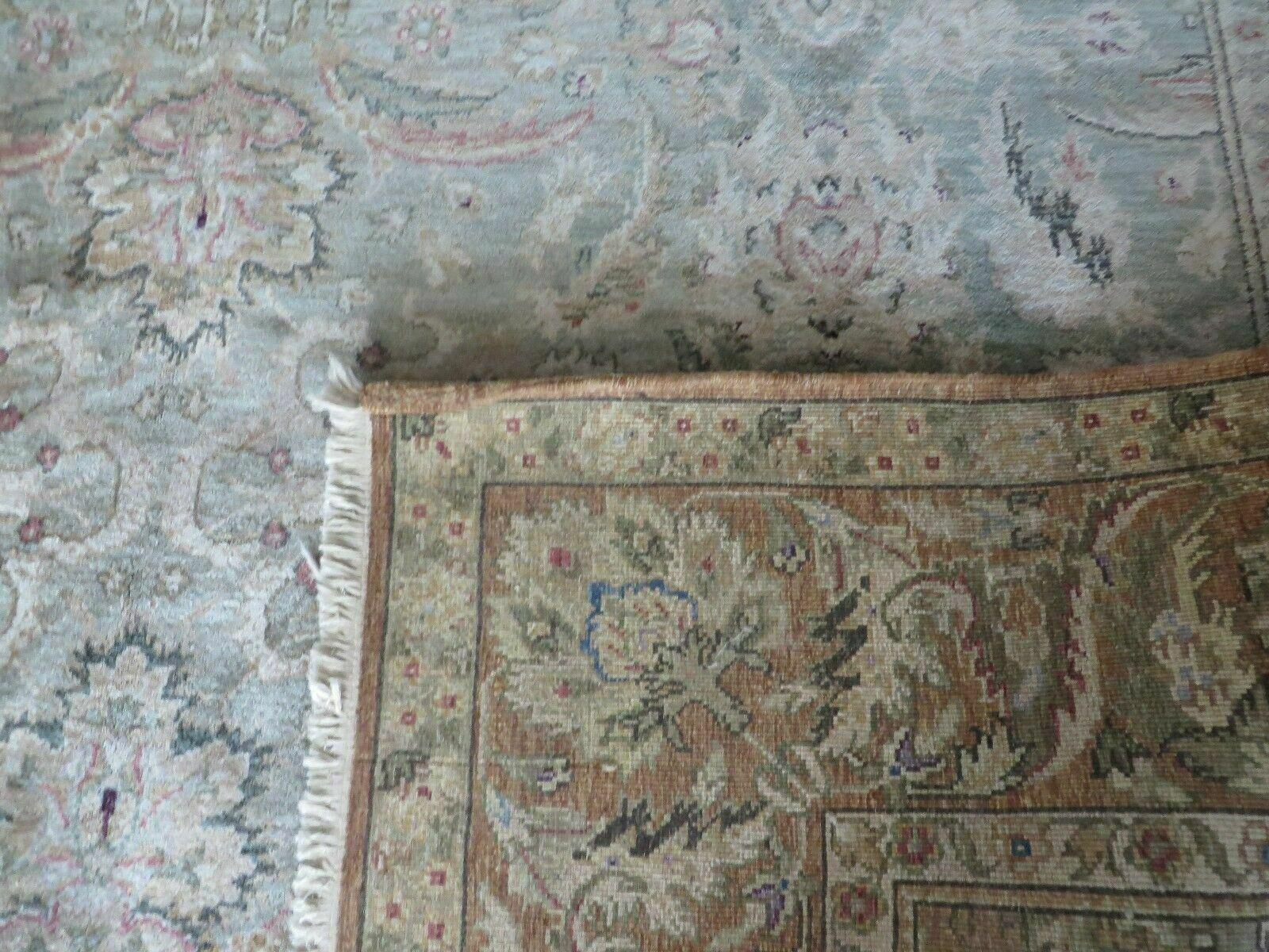 8' X 10' Vintage Handmade India Floral Oriental Top Quality Jaipur Tea Wash