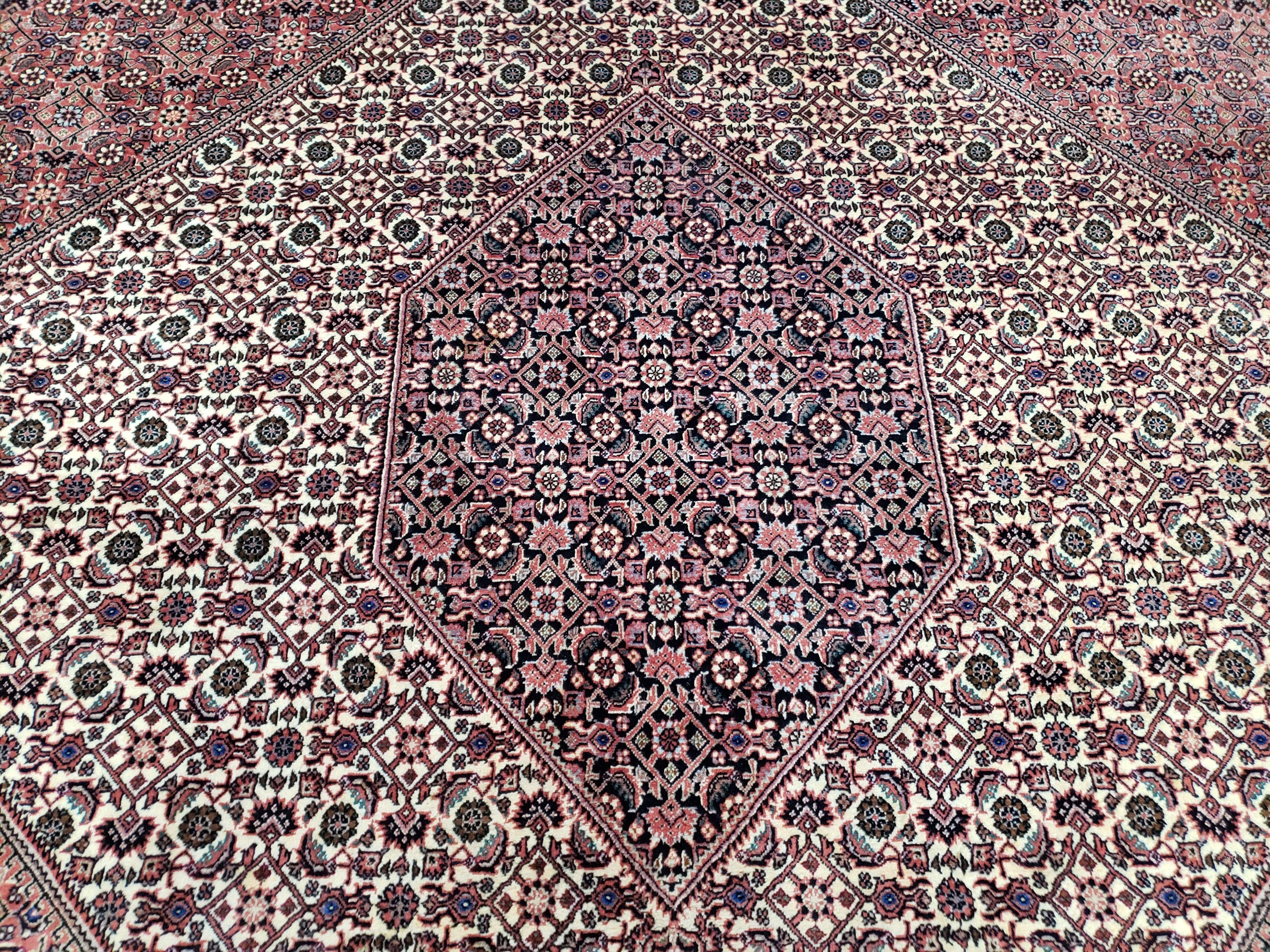 Stunning Persian Bijar Rug 8x11 - Herati Mahi Pattern
